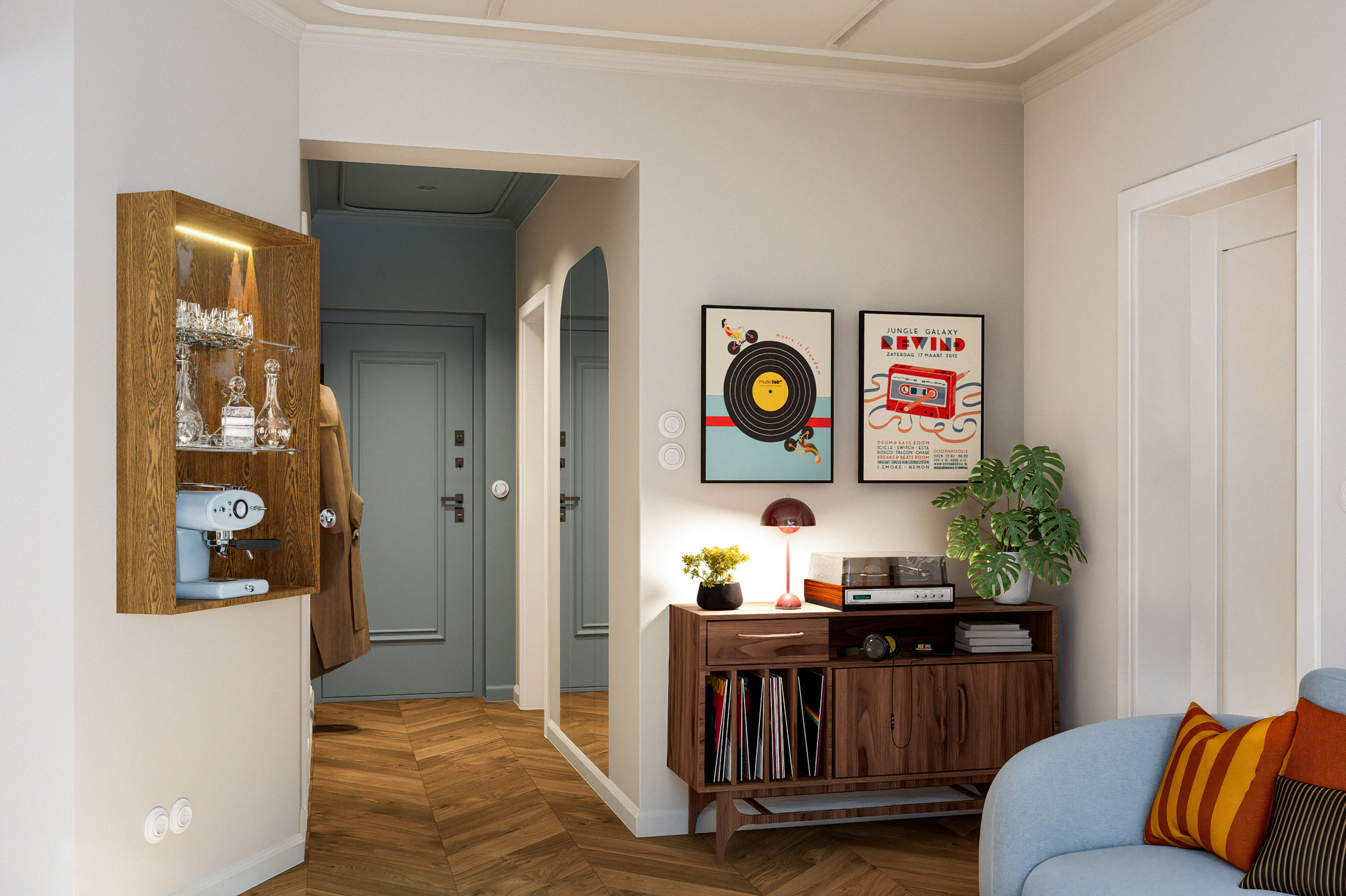 Dual Studio - Interior Design - Sofia -Vitosha - Rendering
